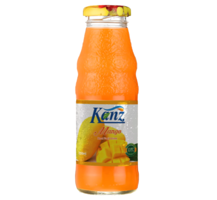 Kanz 250ml Glass Bottle Mango